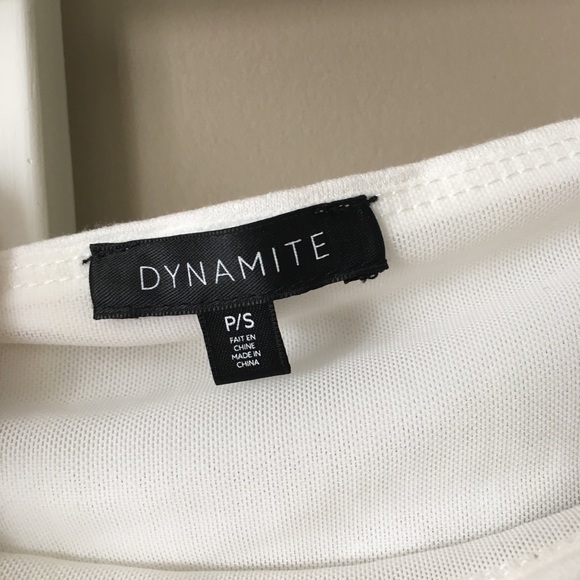 Dynamite White Puff Short Sleeve Top - Picture 4 of 4